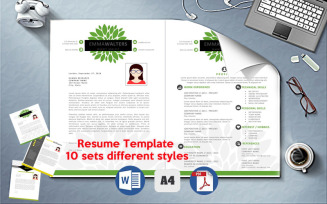 Resume Template 10 Sets Different Styles