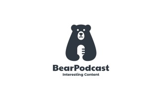Bear Podcast Silhouette Logo