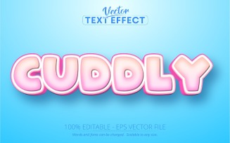 Cuddly - Cartoon Style, Editable Text Effect, Font Style, Graphics Illustration