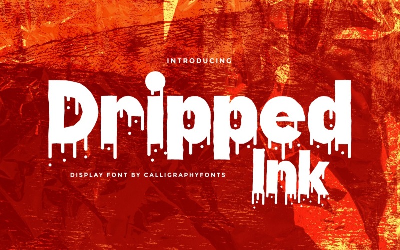 Dripped Ink Decorative Display Font