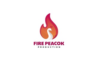 Fire Peacock Gradient Logo