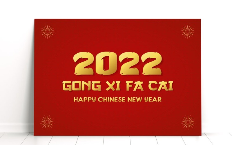 2022 Happy Chinese New Year And GONG XI FA CAI - Banner Vector Graphic