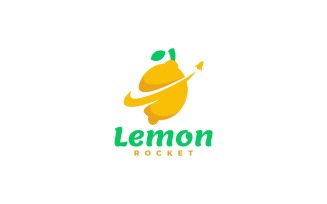 Lemon Rocket Simple Logo Style