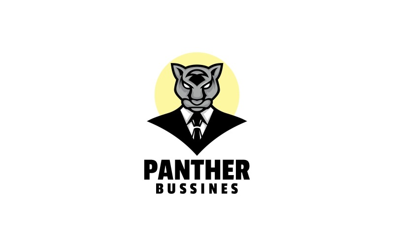 Panther Mascot Cartoon Logo Logo Template
