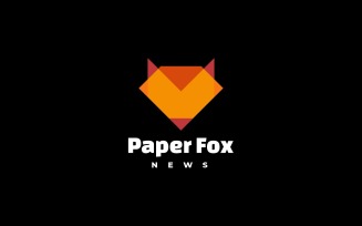 Paper Fox Simple Logo Style