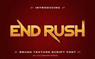 End Rush Display Brush Font