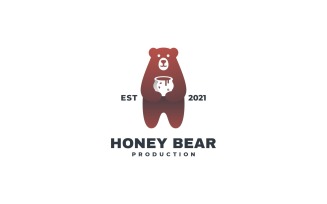 Honey Bear Gradient Logo Style