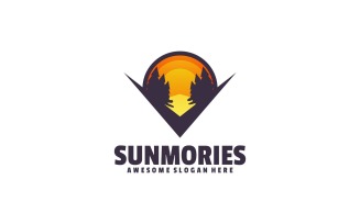 Sunmories Gradient Logo Style
