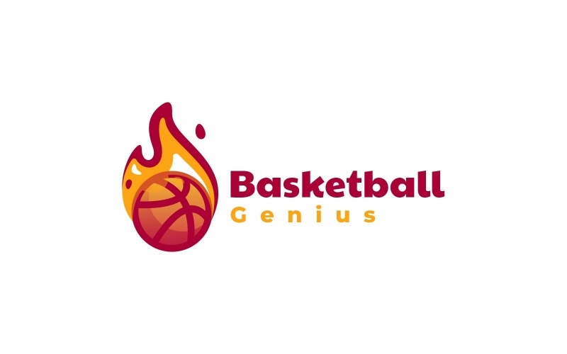 Basketball Gradient Mascot Logo Logo Template