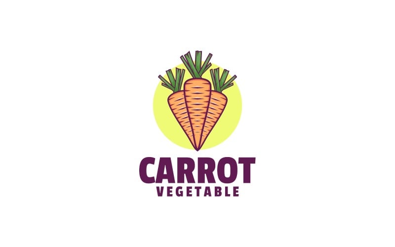 Carrot Simple Mascot Logo Style Logo Template