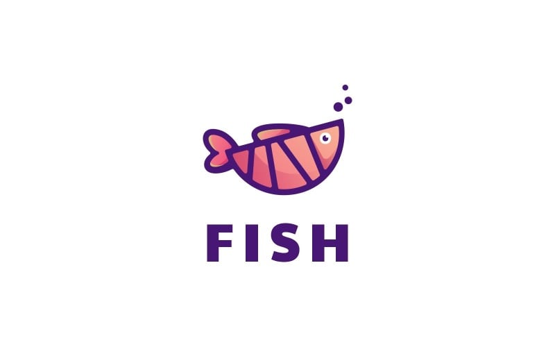 Fish Simple Mascot Logo Style Logo Template