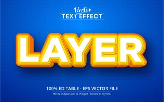 Layer - Editable Text Effect, Cartoon Font Style, Graphics Illustration