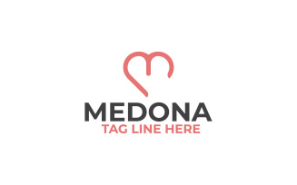Medona M Letter Logo Design Template