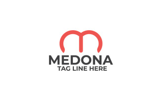 Medona M Letter Logo Design Template