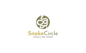 Snake Circle Logo Design Template