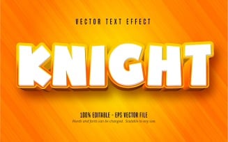 Knight - Editable Text Effect, Cartoon Font Style, Graphics Illustration