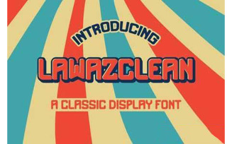 Lawazclean Vintage Retro Font - Lawazclean Vintage Retro Font