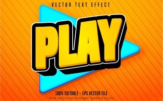 Play - Editable Text Effect, Cartoon And Games Font Style, Graphics Illustration