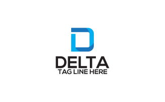 Delta D Letter Logo Design Template