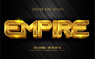 Empire - Editable Text Effect, Textured Gold Font Style, Graphics Illustration