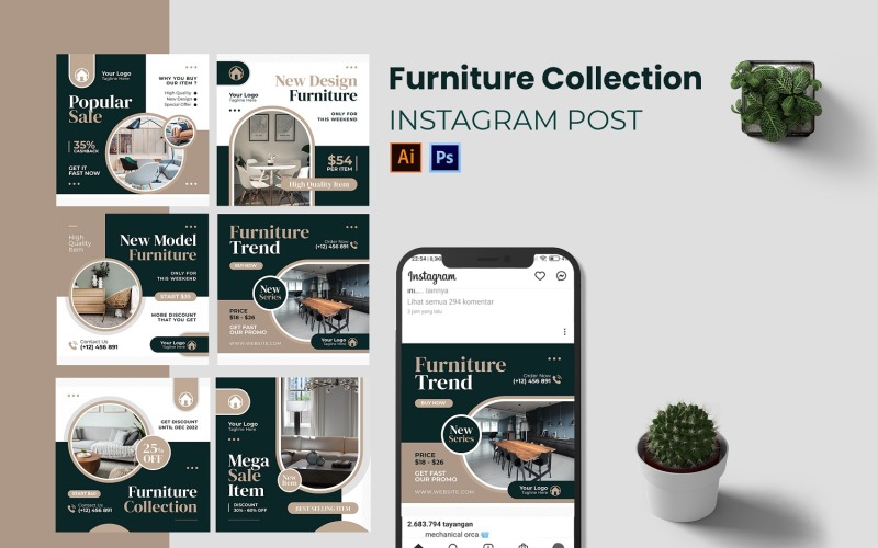 Furniture Collection Instagram Post Social Media