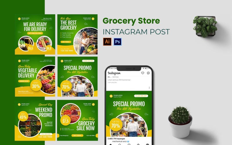 Grocery Store Instagram Post Social Media