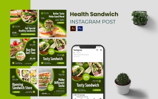 Health Sandwich Instagram Post