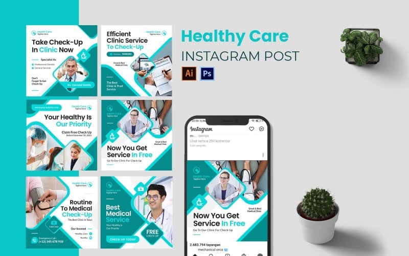 Healthy Care Instagram Post Social Media