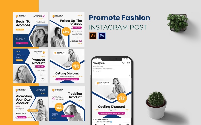 Promote Fashion Instagram Post Social Media