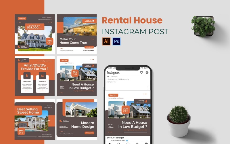 Rental House Instagram Post Social Media