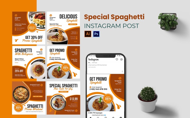 Special Spaghetti Instagram Post Social Media
