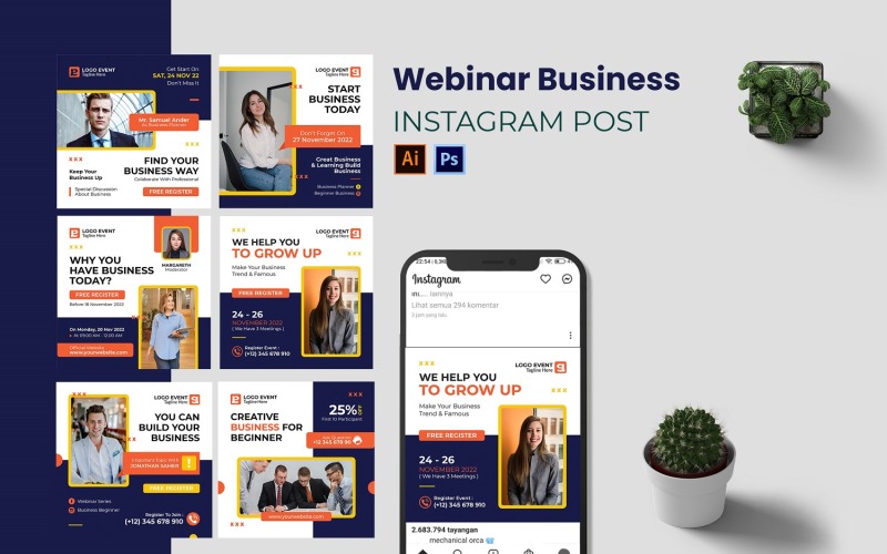 Webinar Business Instagram Post Social Media