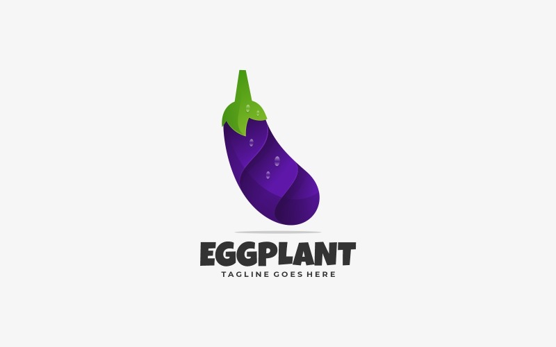Eggplant Gradient Logo Style Logo Template