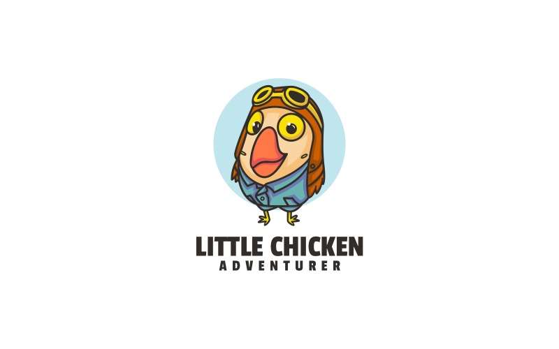 Little Chicken Mascot Cartoon Logo Logo Template