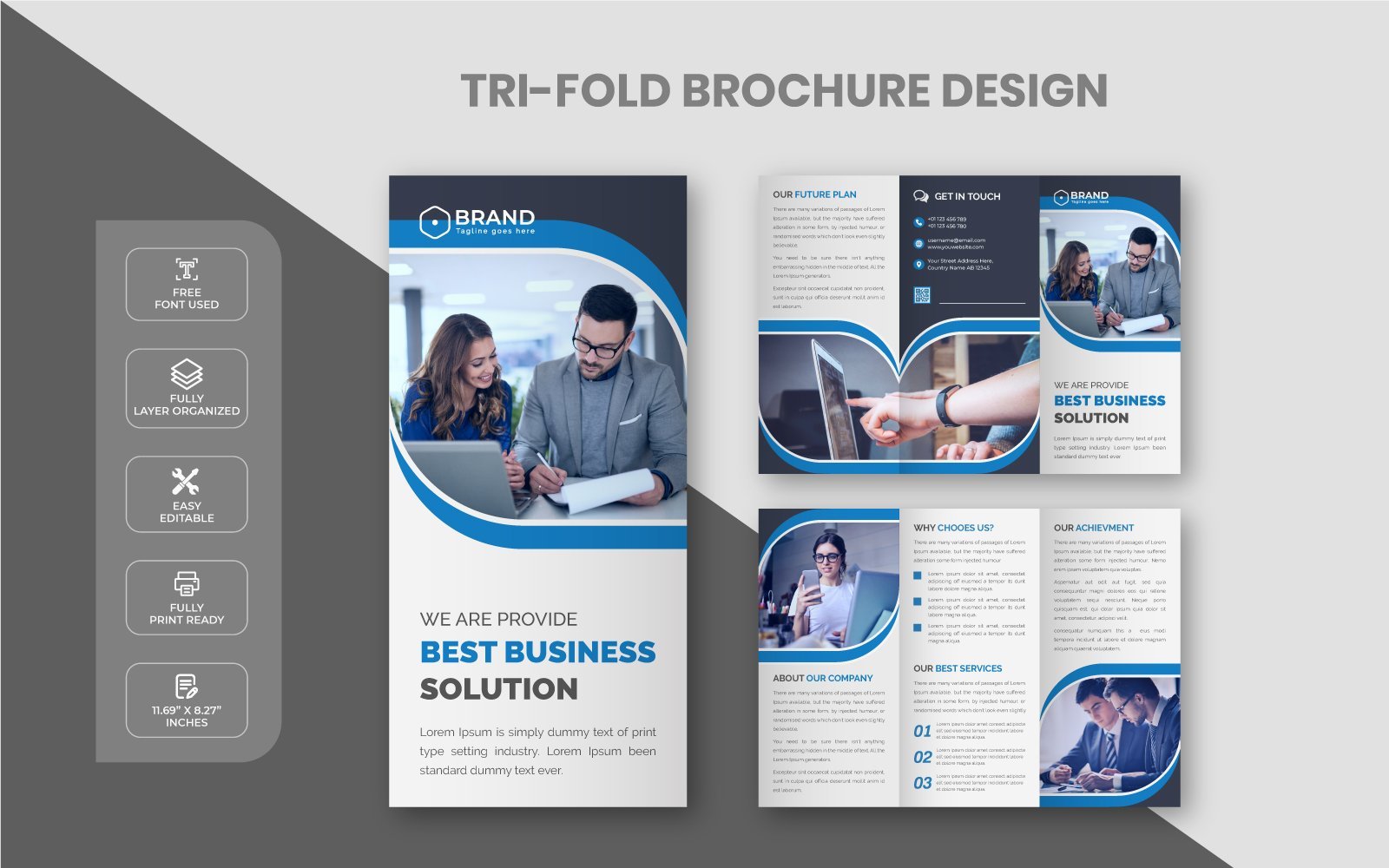 Template #220246 Trifold Brochure Webdesign Template - Logo template Preview