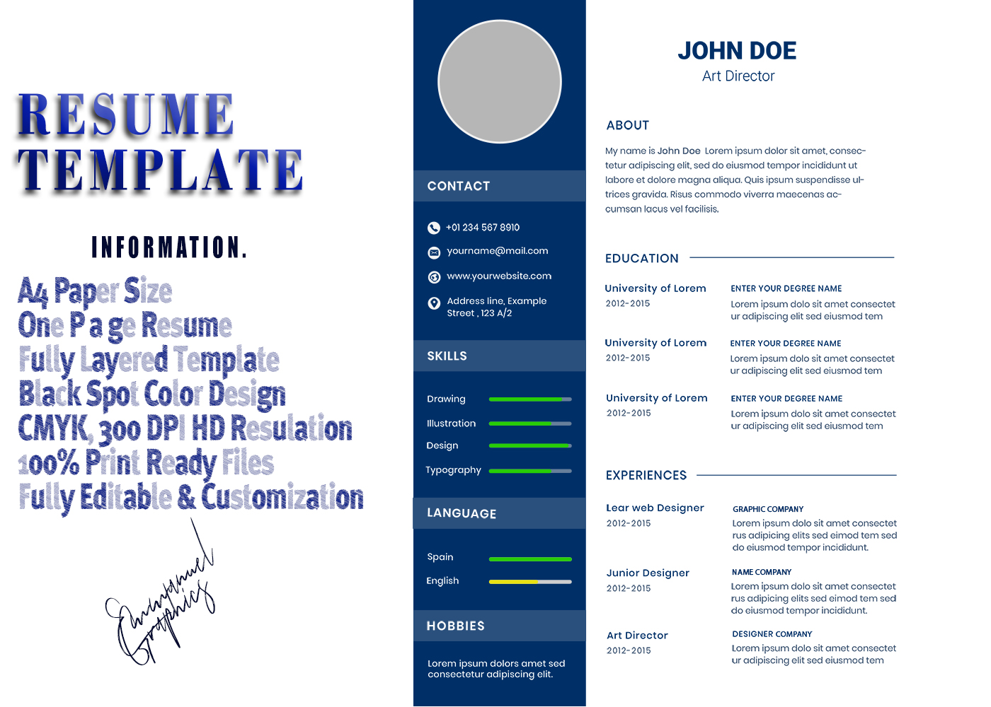 Template #220275 Cvtemplate Modernresume Webdesign Template - Logo template Preview