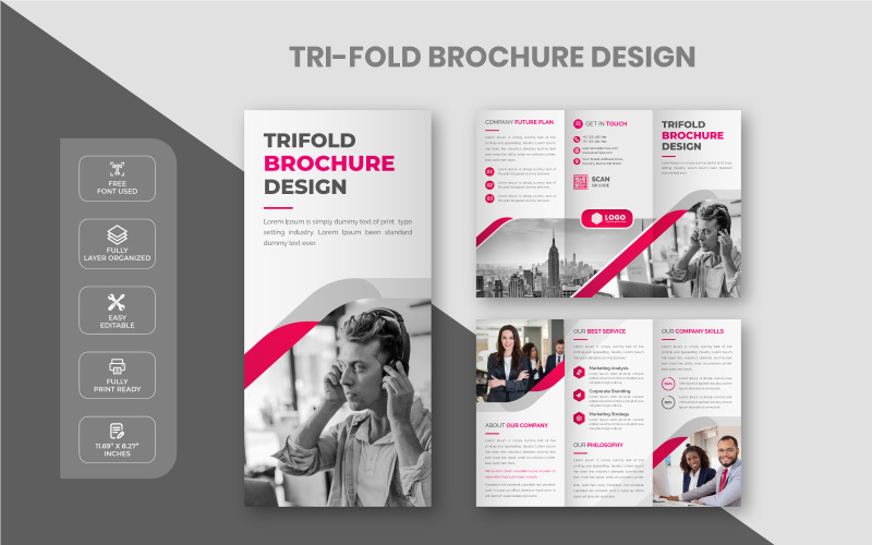 Creative Business Trifold Brochure Design Template Corporate Identity