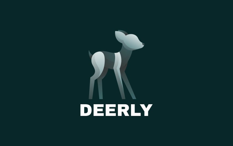 Deer Gradient Color Logo Template