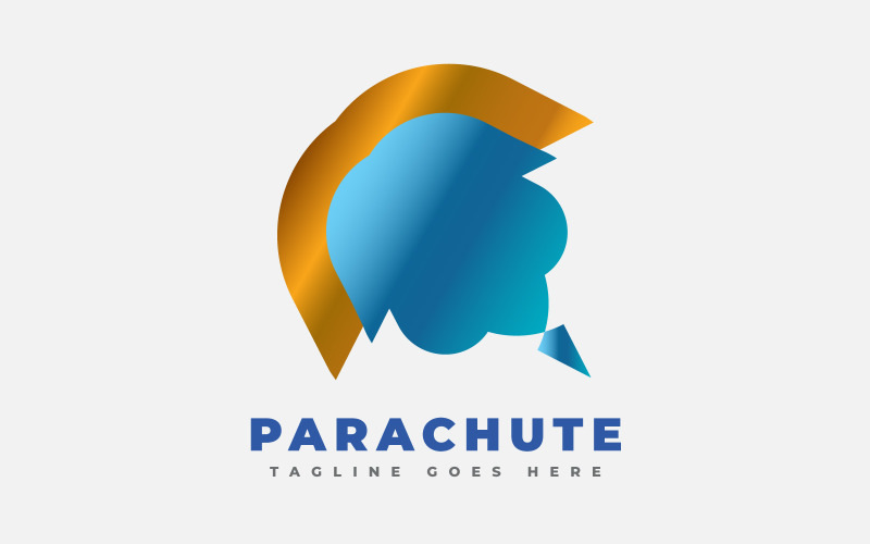 Flying Parachute Travel Logo Design Logo Template
