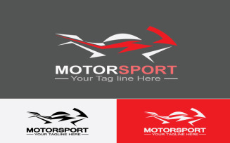 Motorcycle Sport Logo Design Template
