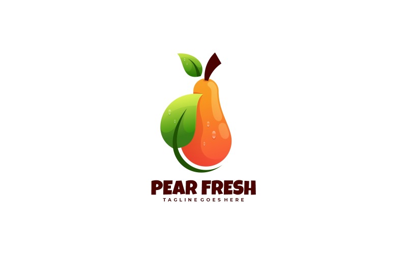 Pear Fresh Gradient Logo Style Logo Template