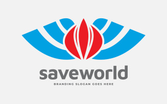 Save the World - W Logo Template