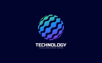 Technology Gradient Logo Style