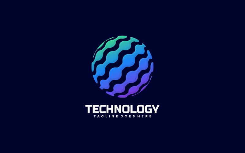 Technology Gradient Logo Style Logo Template