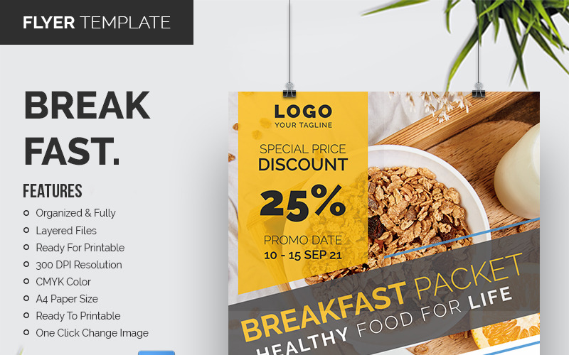 Breakfast Packet - Flyer Template Corporate Identity