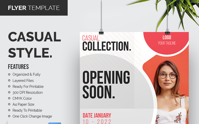 Fashion Casual - Flyer Template Corporate Identity