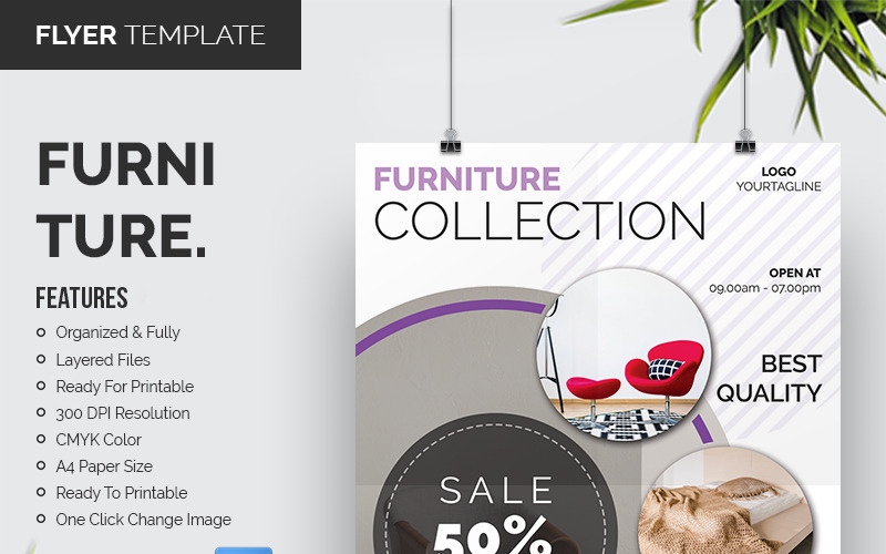 Furniture Minimalist - Flyer Template Corporate Identity
