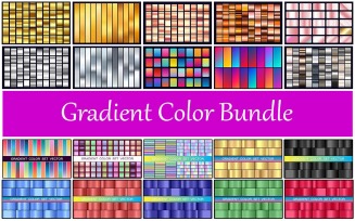 Gradient Color Palette Bundle, Gradient Color Palette Vector Template