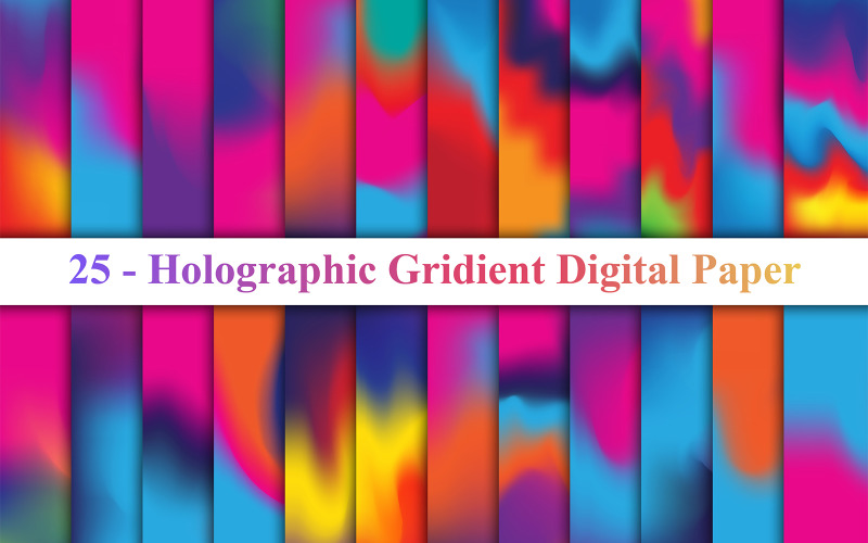 Holographic Gradient Digital Paper Background
