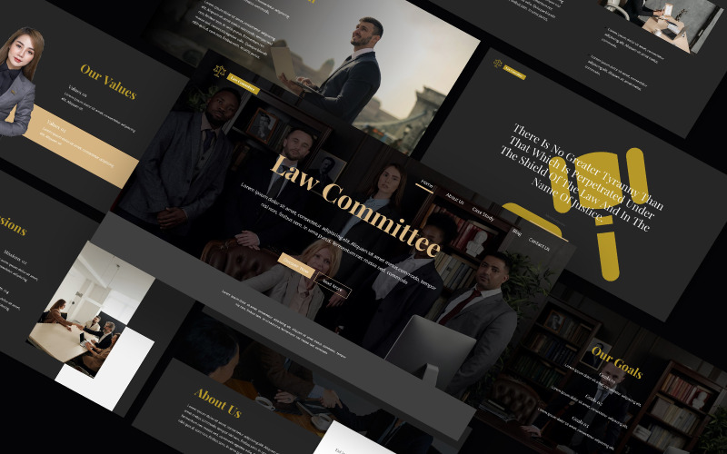 Law Committee Powerpoint Template PowerPoint Template